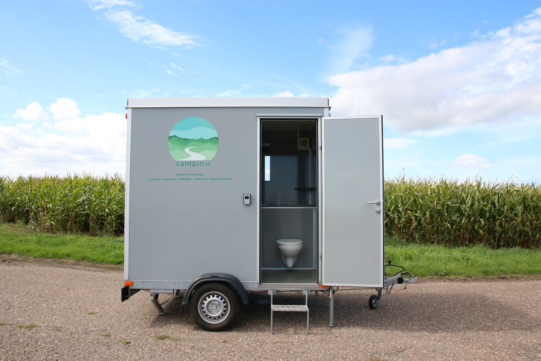 Tijdelijke mobiele badkamer met douche en toilet huren
