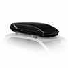 Thule dakbox op auto – strak design met extra bagageruimte Zwarte Thule dakkoffer gemonteerd op auto met transparante fade achtergrond