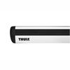 Detail Thule WingBar Evo 127 aluminium dakdrager Detail van de Thule WingBar Evo 127 aluminium dakdrager met aerodynamisch profiel