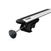 Montage Thule WingBar Evo 127 dakdrager Montage van de Thule WingBar Evo 127 dakdrager op een auto met open dakrail