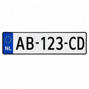 Witte kentekenplaat voor aanhanger duplicaat kenteken eenvoudig te bestellen