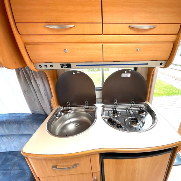 Zithoek Fendt Saphir caravan Comfortabele zithoek in de Fendt Saphir caravan