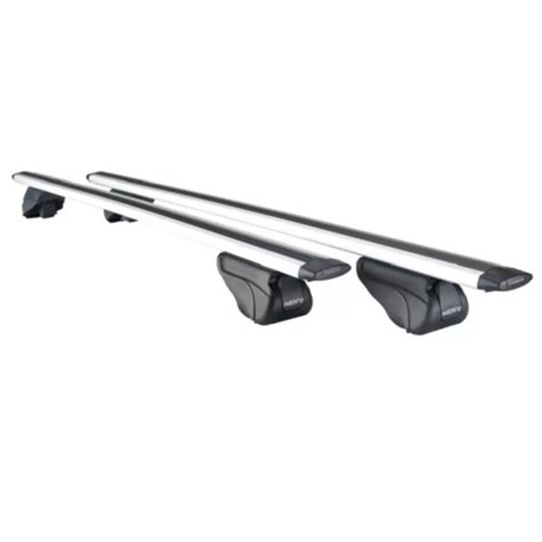 Hapro Cronos Aero 3 aluminium dakdragers set Complete set Hapro Cronos Aero 3 aluminium dakdragers voor auto's met open dakrail