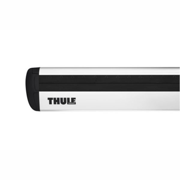 Detail Thule WingBar Evo 127 aluminium dakdrager Detail van de Thule WingBar Evo 127 aluminium dakdrager met aerodynamisch profiel