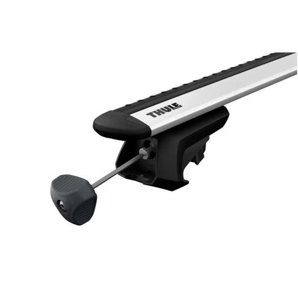 Montage Thule WingBar Evo 127 dakdrager Montage van de Thule WingBar Evo 127 dakdrager op een auto met open dakrail